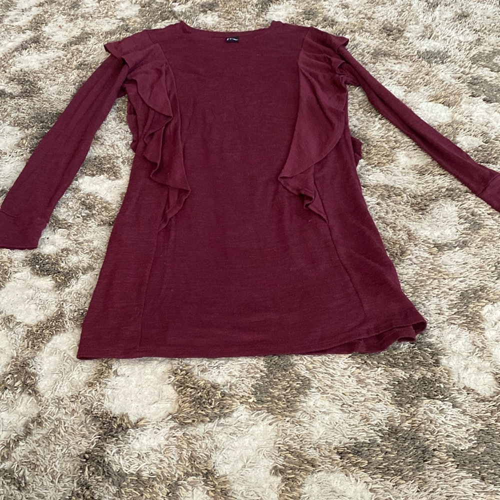 Art class Maroon ruffle dress size youth XL